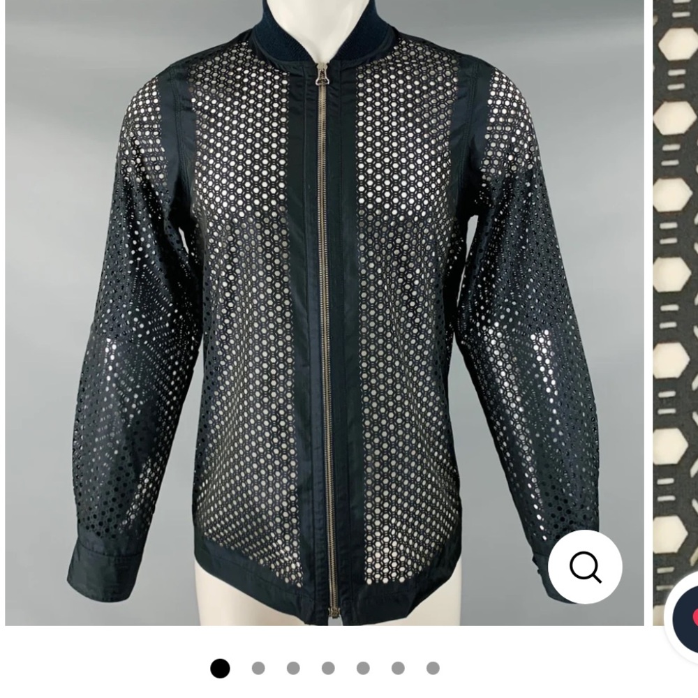 Alexander Wang Black laser cut Bomber Jacket. Size 4